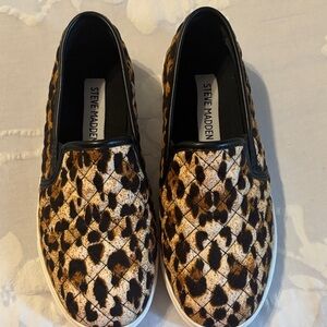 Steve Madden Animal Print Slip-On Shoes
